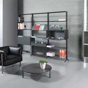 biblioteca en esquina / modular / moderna / de aluminio