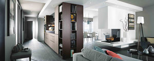 cocina moderna / de chapa de madera / de roble / de material laminado