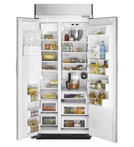 frigorífico americano / de acero inoxidable / con dispensador de agua
