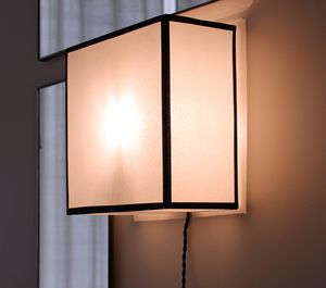aplique moderno / de papel / LED / rectangular