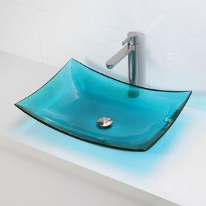 lavabo sobre encimera / rectangular / de resina / moderno