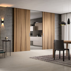 puerta corredera / de madera