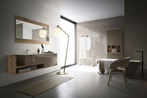 mueble de baño moderno / MDF / con espejo / con cajones