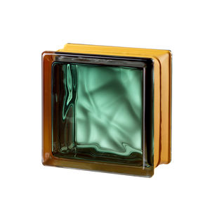 ladrillo de vidrio cuadrado / para cuarto de baño / para muro interior / coloreado
