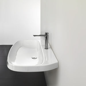 lavabo suspendido / de cerámica / moderno