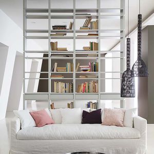 estantería modular / moderna / de madera lacada / con cajón