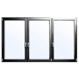 ventana oscilobatiente / de aluminio / con vidrio doble / de corte térmico