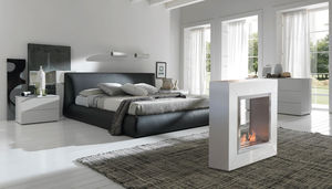 chimenea de bioetanol / moderna / hogar cerrado / empotrable