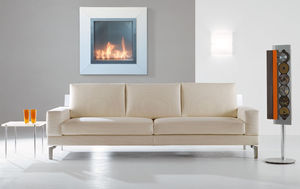 chimenea de bioetanol / moderna / hogar cerrado / empotrable