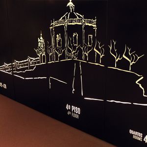 panel decorativo de metal / de pared / para interiores / con retroiluminación