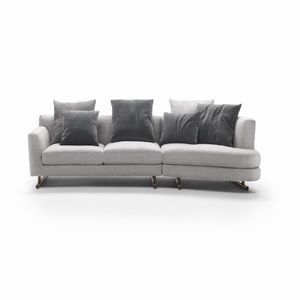 sofá modular / moderno / de tejido / de cuero