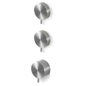 grifo monomando para ducha / de pared / de acero inoxidable / termostático