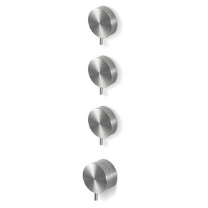 grifo monomando para ducha / de pared / de acero inoxidable / termostático