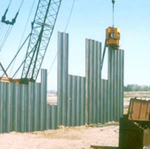 chapa acanalada / de acero / para muro de contención / galvanizada