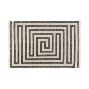 alfombra moderna / con motivos / de lana de Nueva Zelanda / de seda