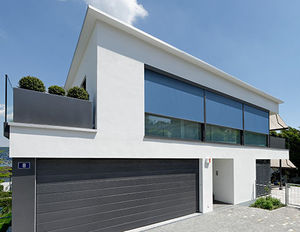 estores enrollables / de tela / de aluminio / de exterior