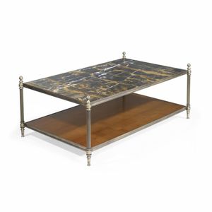 mesa de centro moderna / de vidrio / de mármol / de roble