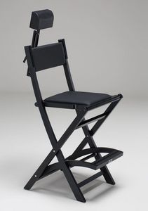 sillón de maquillaje con reposacabezas / plegable / con reposapiés