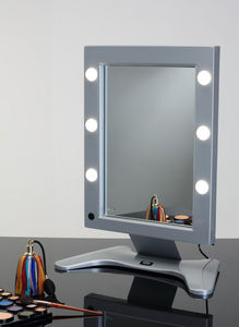 espejo de sobremesa / moderno / rectangular / para centro de estética