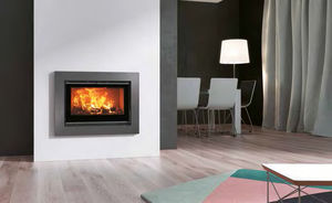 chimenea insertable de leña / de 1 cara
