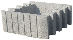 bloque de hormigón hueco / para muro de contención / para valla de jardín / acústico