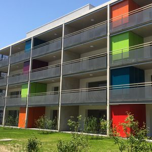 revestimiento de fachada para fachada ventilada / de HPL / liso / coloreado