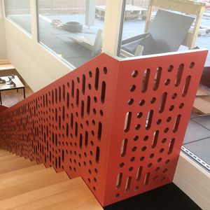 barandilla con paneles / de interior / para escalera