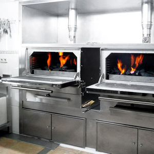horno de carbón / para uso profesional / modulable / con parrilla