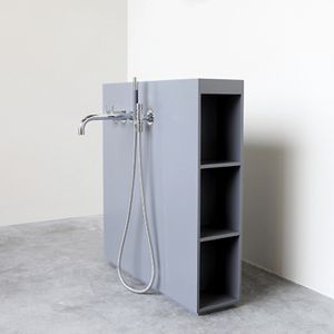 estantería moderna / de Hi-macs® / para baño / con almacenamiento