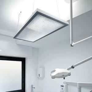 luminaria suspendida / LED / rectangular / de aluminio extruido