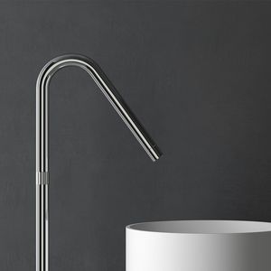 grifo monomando para lavabo / para suelo / de acero inoxidable / de baño