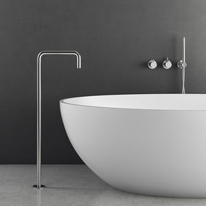 grifo monomando para bañera / para suelo / de acero inoxidable / de baño