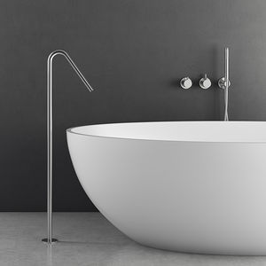 grifo monomando para bañera / para suelo / de acero inoxidable / de baño
