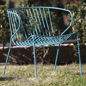 sillón moderno / de acero galvanizado / de poliéster / patín