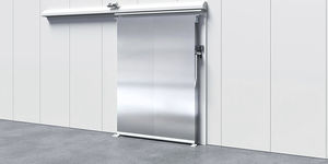 puertas industriales correderas / de metal / aislantes / para la industria agroalimentaria