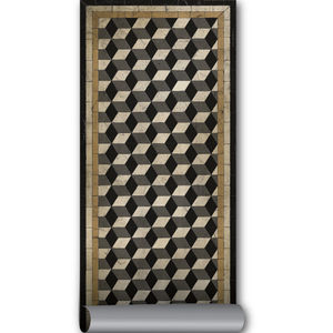 alfombra moderna / con motivos geométricos / de vinilo / rectangular