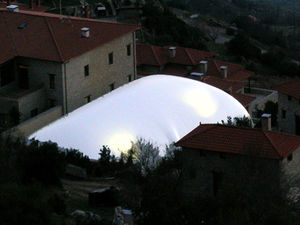 estructura hinchable para pista de tenis