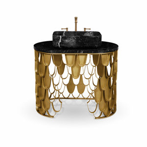 lavabo de pie / de latón / de diseño original / profesional