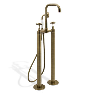 grifo monomando para bañera / para suelo / de latón / de baño