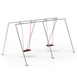 columpio de aluminio / para parque infantil / doble