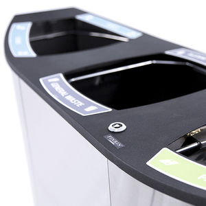 cubo de basura público / de acero inoxidable / de acero galvanizado / de reciclaje