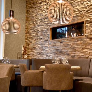 revestimiento de pared de teca / para uso residencial / profesional / con relieve