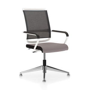 silla de conferencia moderna / tapizada / con reposabrazos / apilable