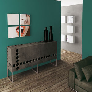 aparador con patas altas / de diseño original / de metal / de MDF