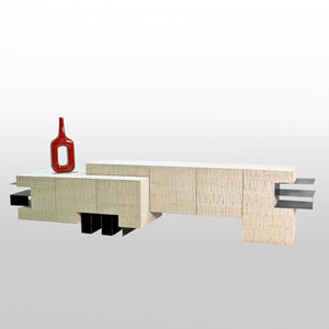 mueble de televisión de estilo moderno / lowboards / de madera / de metal