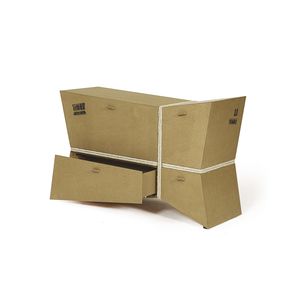 aparador de diseño original / de MDF lacado / de madera aceitada / reciclado