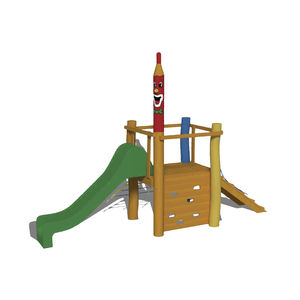estación de juego para parque infantil / de madera / de acero inoxidable