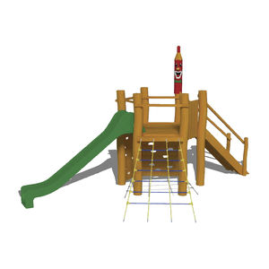 estación de juego para parque infantil / de madera / de acero inoxidable