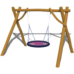 columpio de acero inoxidable / de madera / para parque infantil