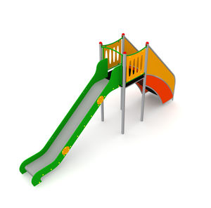 tobogán recto / para parque infantil / de acero inoxidable